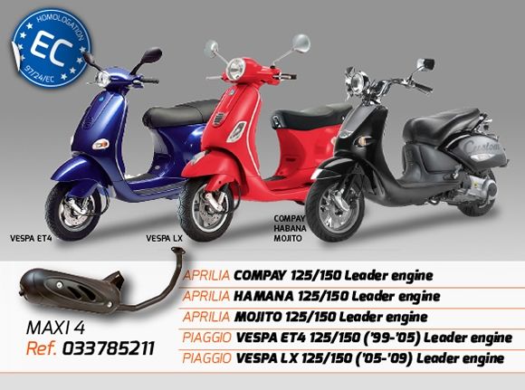 Nuevo Maxi 4 para Vespa ET4 y LX